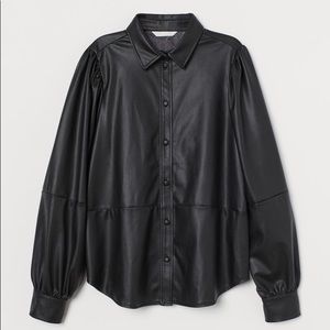 H&M Faux Leather Shirt size XXL